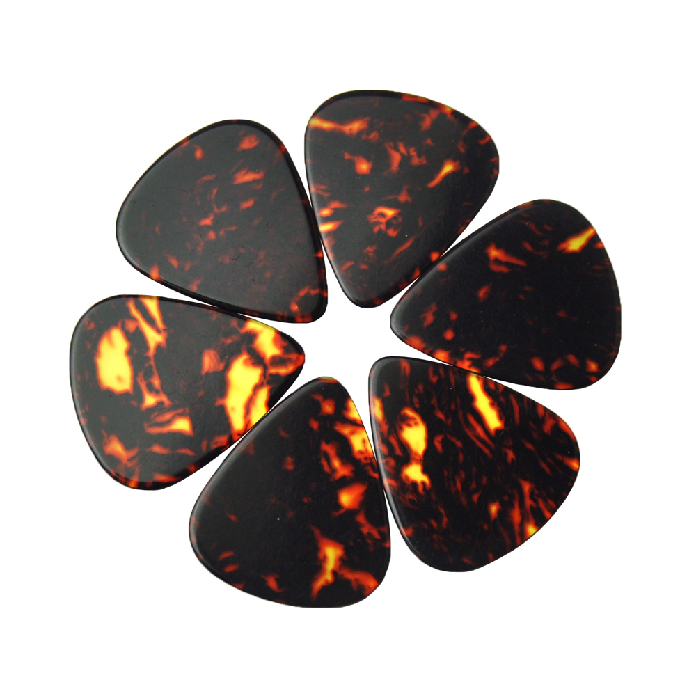 Lots of 100pcs Heavy 0.96mm Blank Guitar Picks Plectrums No Print Celluloid Brown Tortoise-image-541402666