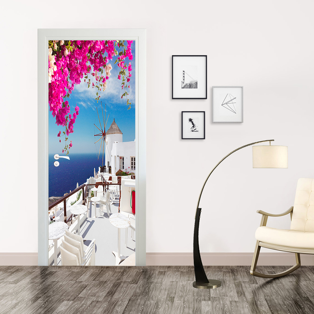 3D Art Door Wall Fridge Sticker Decal Self Adhesive Mural Home Decor 77*200cm UK