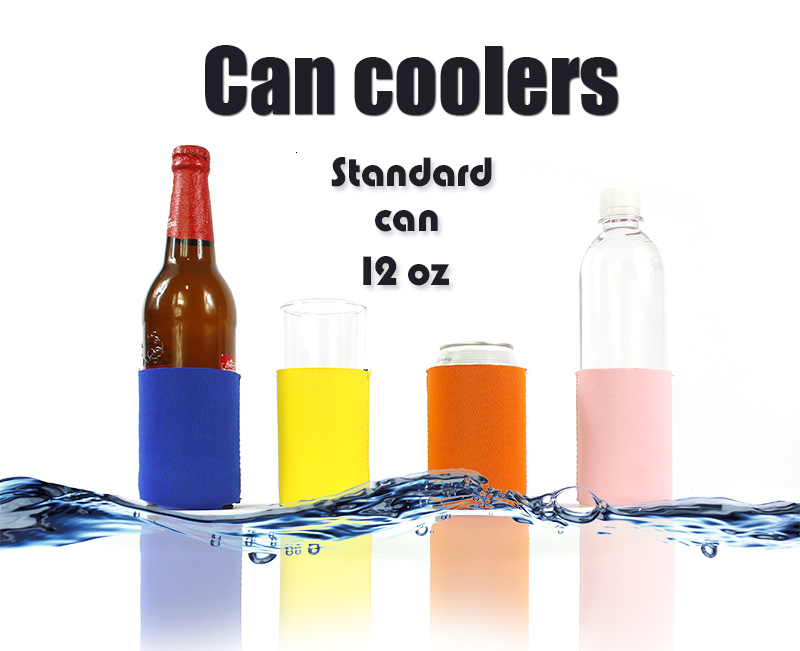 2019 Beer Can Cooler Sleeve Eloman Wedding Party Decoration Solid