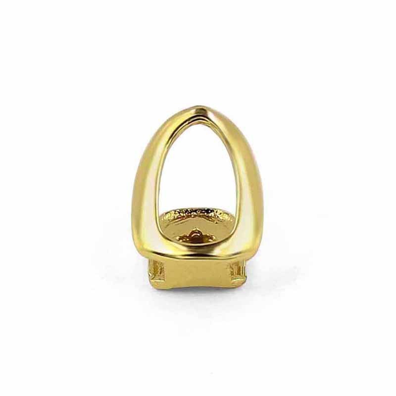 

Single A Hollow Out Canine Gold-capped Teeth Set Teeth Grillz Rapper Hip Hop Jewelry