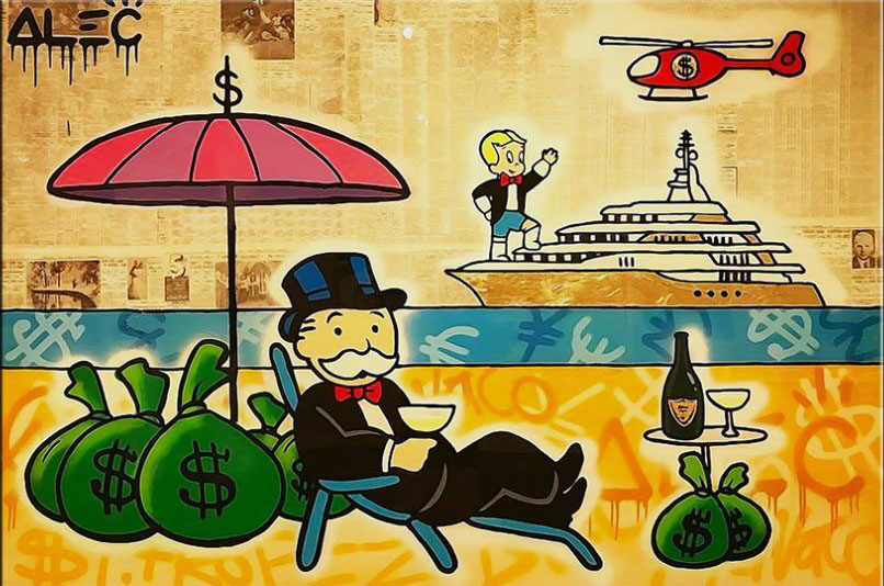 

Alec Monopoly graffiti art Rich and Famous Lifestyle Home Decor Handpainted &HD Print Oil Paintings On Canvas Wall Art Pictures 200202