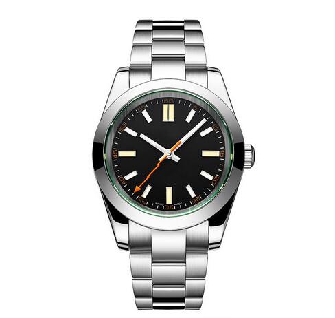 

Mens Automatic Mechanical Watch Fashion Business Casual 41mm Dials 2813 Movement Steel Sport Watches silvery Wristwatch Free shipelling, Slivery;brown