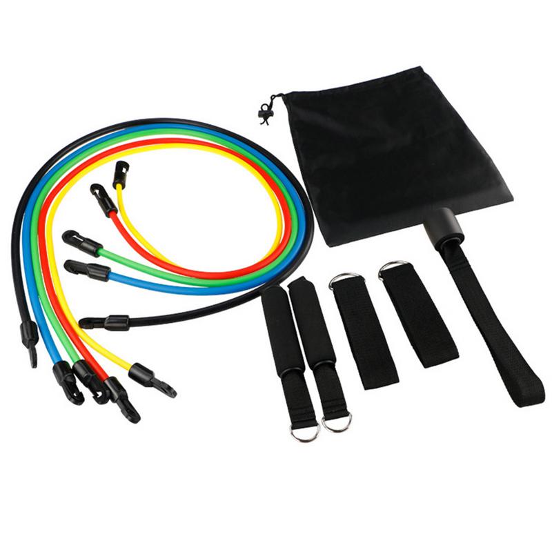 

Muscle Training 11-Piece Pull Rope Set Fitness Rally Pull Rope, As pic