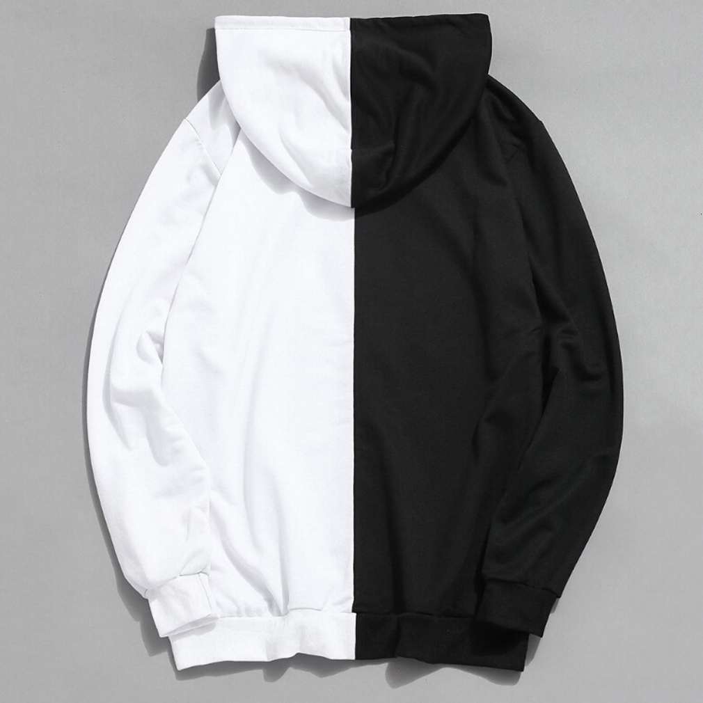 sweatpants half black half white