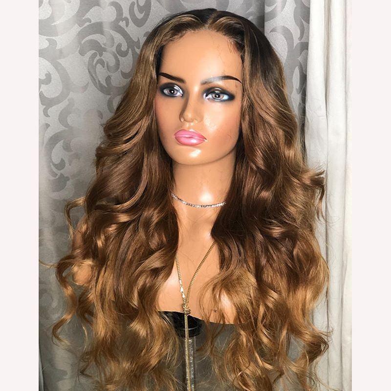 

Chocolate Wave Deep Part 26 Inch Full Lace Human Hair Wigs with Baby Hair Lace Front Wigs for Black Women Natural Hairline, 13x3 lace front wig