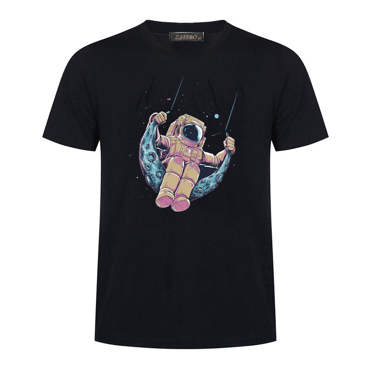 

Fashion Design men's t-shirt astronaut Print T Shirts for men Casual Short Sleeve Crew Neck T-Shirt Loose Fix Tops Tees tshirt MC83, 04