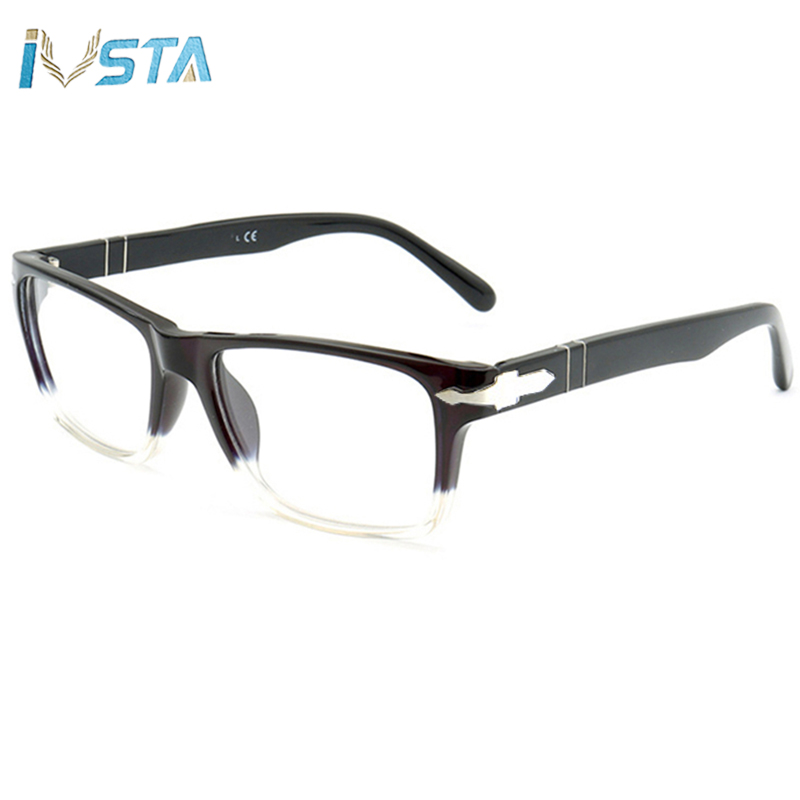 

IVSTA with PE Acetate Glasses Men Myopia Prescription Nerd Computer anti blue light Italy Brand 3060-V 9028