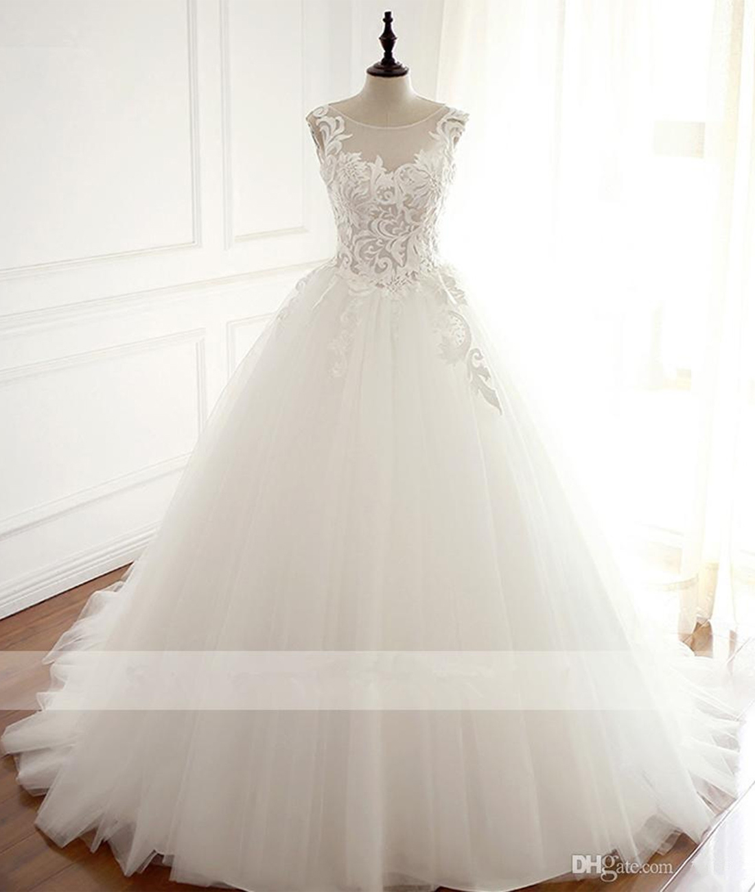 Robe de mariée Robe De Mariage 2021 Robe de bal de balle Col de bateau Made Vestidos de Novia Robe de mariée