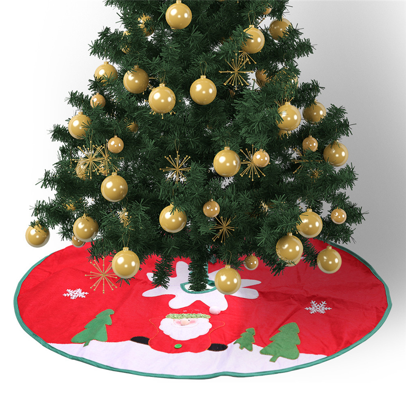 

Cute New 90cm Red Santa Claus Tree Skirt Christmas Tree Skirts Merry Christmas Supplies Decoration For Home