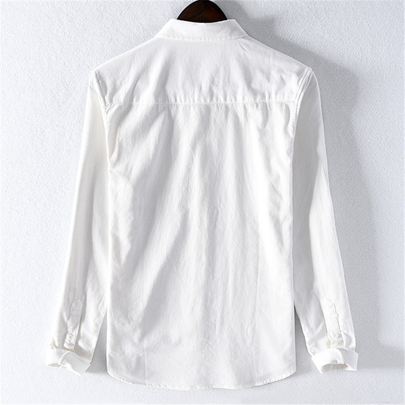 

Men's cotton corduroy long-sleeved shirt new fall 2019 men's casual line embroidered square collar shirt 9306, Gray