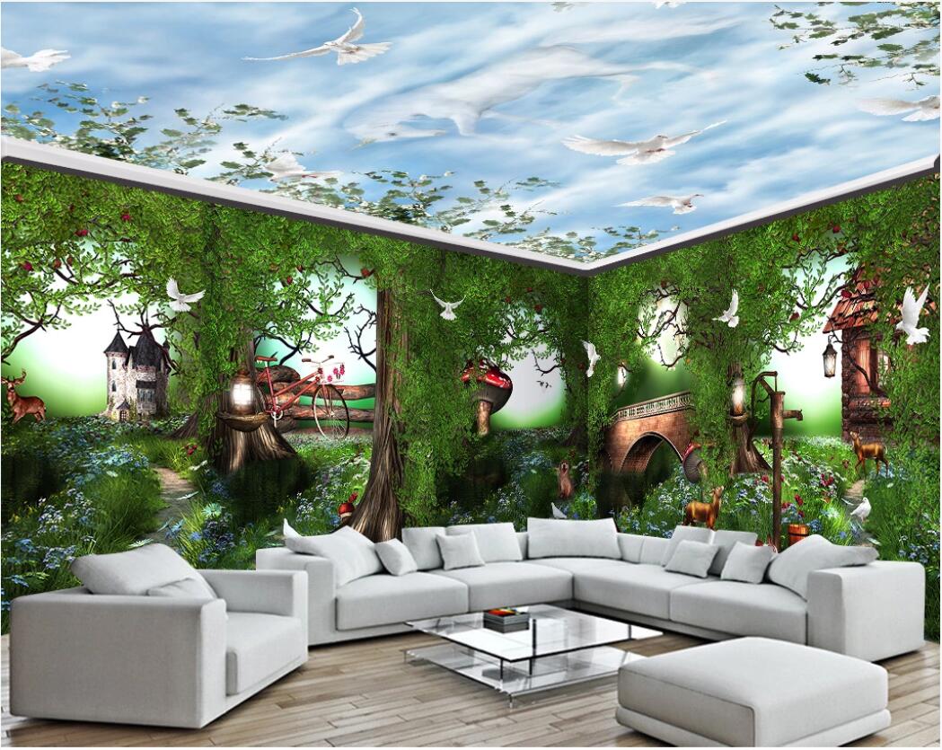 

3d wallpaper custom photo murals Fantasy fairytale forest countryside whole house custom mural background wall decor wall art pictures, Non-woven fabric