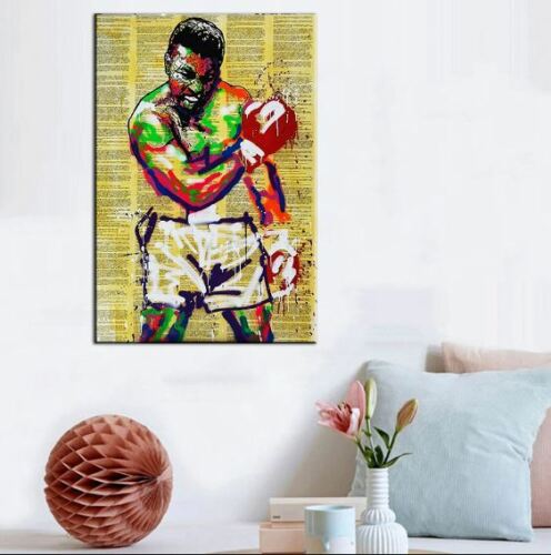

Alec Monopoly Brainwash Oil Painting On Canvas Graffiti Art Muhammad Ali Wall Art Home Decor Handpainted &HD Print 191013