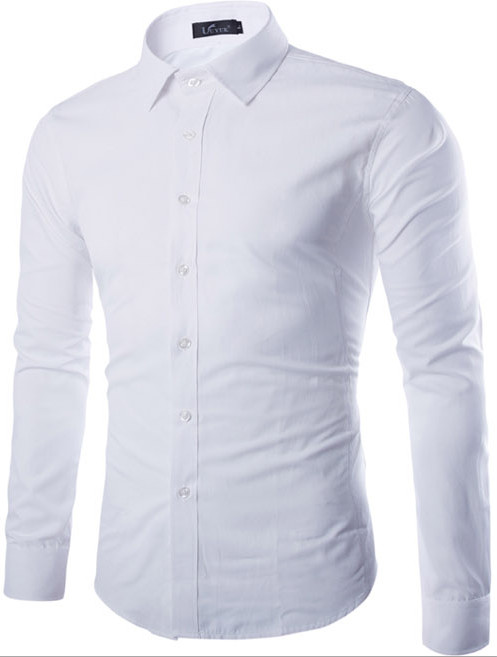 

My Loddy New Long Sleeve Slim Fit Lapel Pure Color Men' Comfy Blouse Casual Business Dress Shirts Wedding Male Tuxedo Shirt, Purple