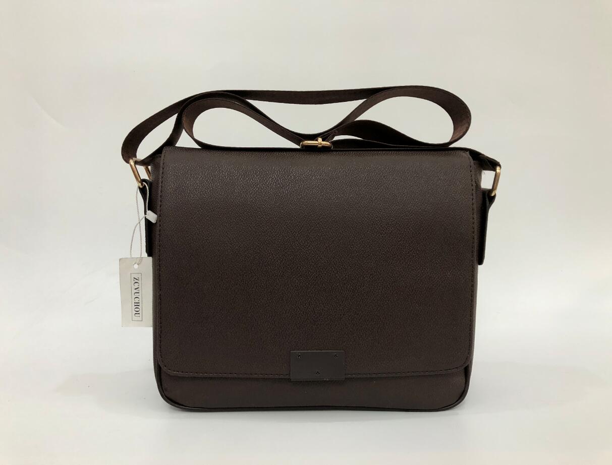 

2019 Leather Men Bag Casual Business Leather Mens Messenger Bag Vintage Men's Crossbody Bag bolsas male 41213, Brown