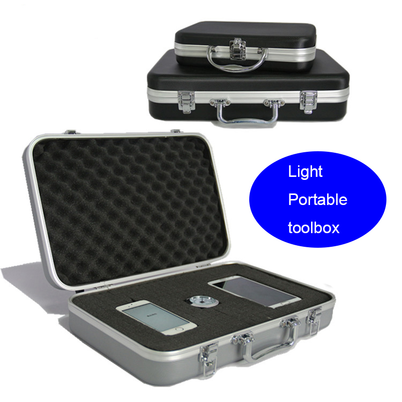 

ABS plastic absorbing portable aluminum alloy toolbox certificate case electronic equipment box fishing gear box stationery