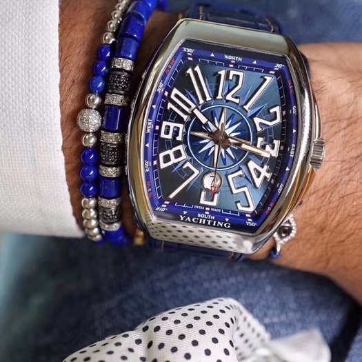 

44MMX54MM MEN'S WRISTWATCH Yachting men watch DIAMONDS STAINLESS STEEL V45.SC.DT.AC.BL TOP quality 2824 automatic wristwatch