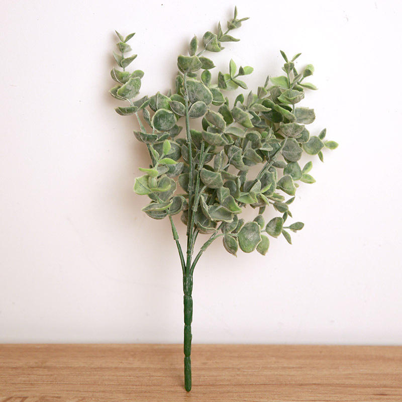 

30cm Artificial Plastic Eucalyptus Branch Wedding & Party Decorative Supplies Home Office Table Simulation Decorations 6A1247