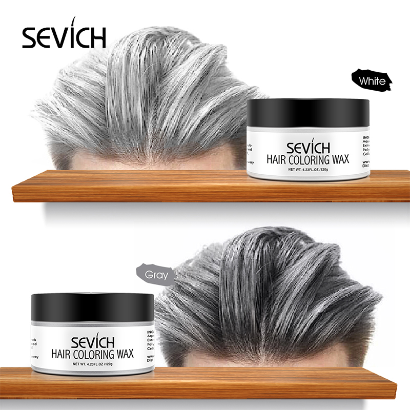 

Temporary Hair Color Wax Men Diy Mud One-time Molding Paste Dye Cream Hair Gel For Hair Coloring Styling Silver Grey