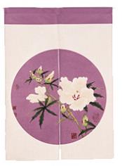 

Doorway Curtain Cotton Linen Traditional Chinese Lotus Curtains For Kitchen, White