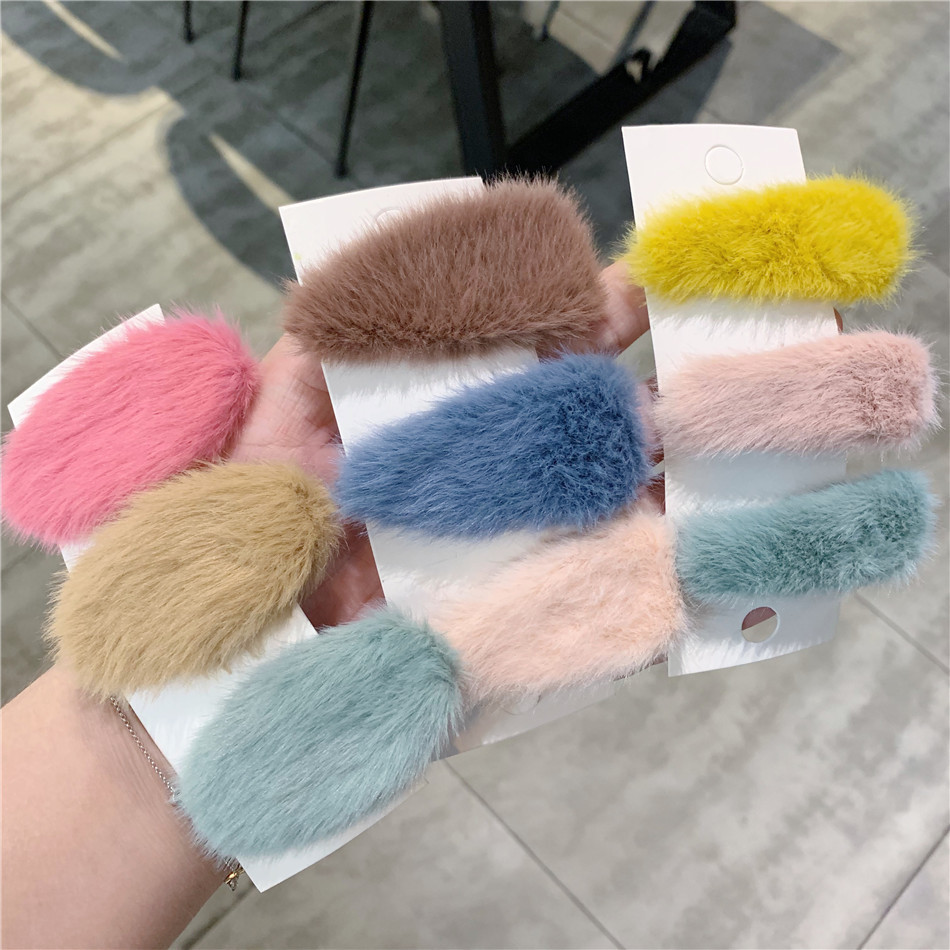 

Women Hairpins Hair Clips Handmade Plush Bobby Pins Side Clips Barrettes Headwear Hairgrip Tools Fashion Accessories Jewelry Gift Headdress