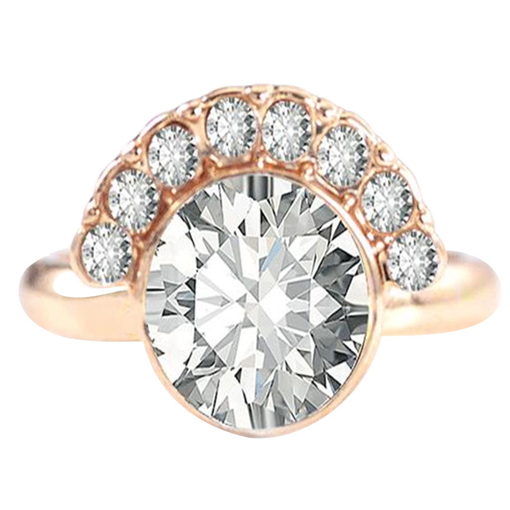 

Fashion Womens Diamante Rhinestone Crystal Finger Ring Wedding Party Jewelry, Golden;silver