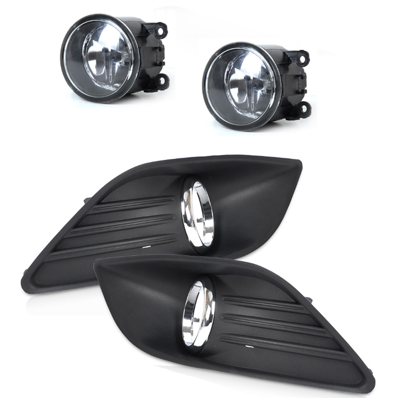 

Lower Bumper 2 Pcs Right/Left Fog Light Grille + 2Pcs Lamp Kit for Focus Sedan 4 Door 2009 2010 2011