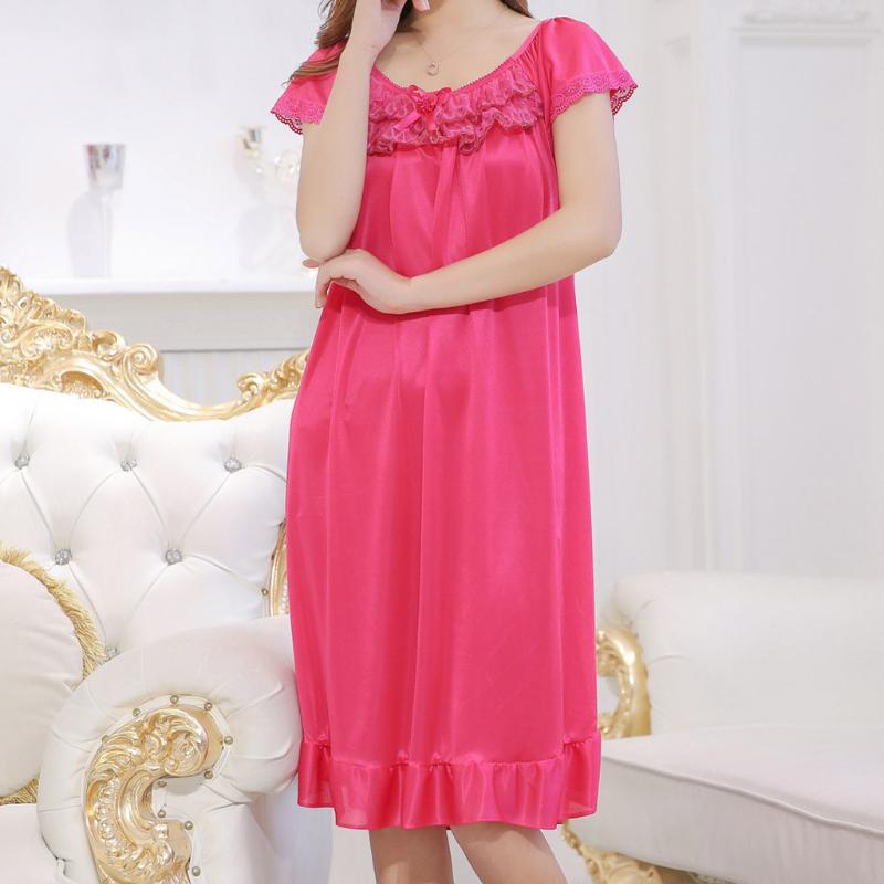 

New Fashion 2020 Women's Sexy Nightdress Lingerie Sleepwear Sexy Summer ladies solid color seamless comfortable wire free #W, Pink