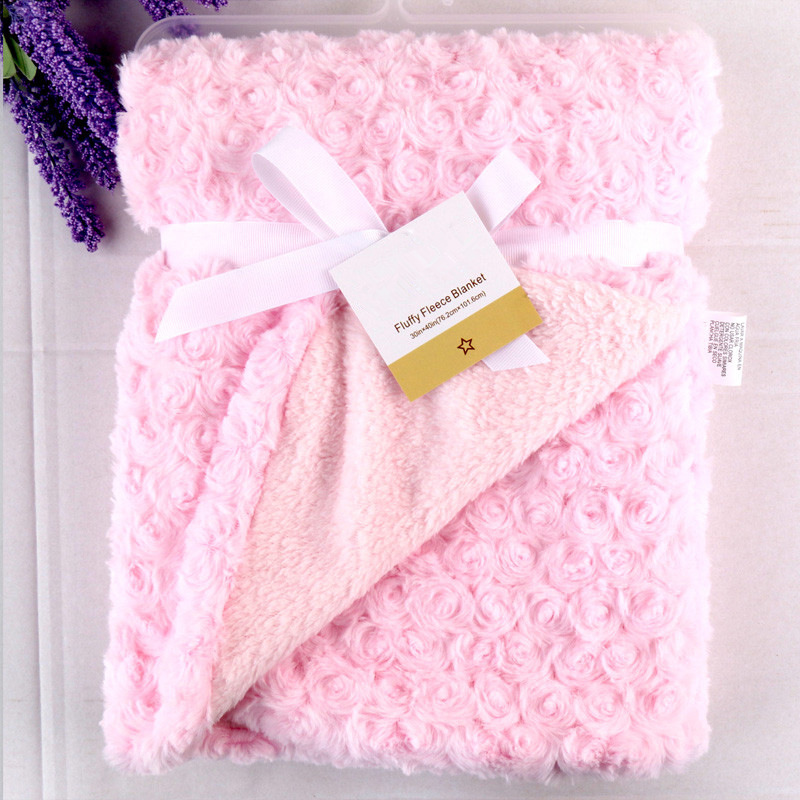 

Coral Fleece Blanket Fashion Brand Winter Newborn Swaddle Wrap Soft Baby Boys Bedding Infant Bebe Girls Anais Sleeping Bags
