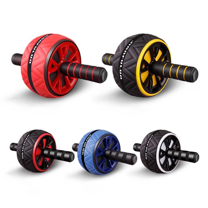 

AB Roller Non-slip No Noise Abdominal Wheel Roller with Mat for Arm Waist Leg Belly Trainer Exercise Home Gym Fitness Equipment, Black