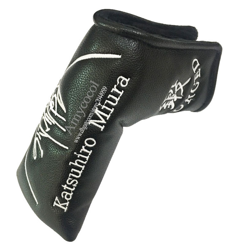 

wholesale Golf headcover high quality MIURA Golf Putter head Cover black Putter clubs head cover Golf Clubs supplies Free shipping