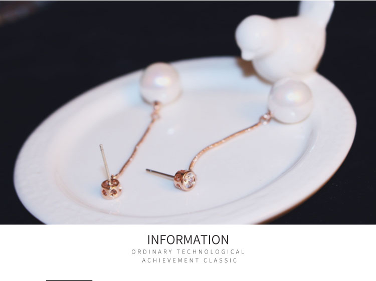 

Wholesale- fashion elegant classic elegant designer simple zircon diamond pearl pendant long drop dangle earrings for woman girls