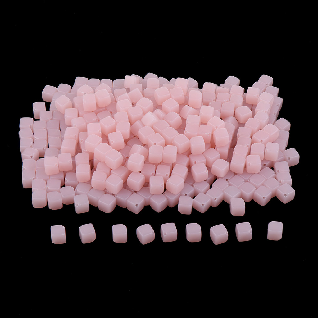 

1 Pack 10mm Plastic Cubic Loose Beads for Sewing Crafts Accessories