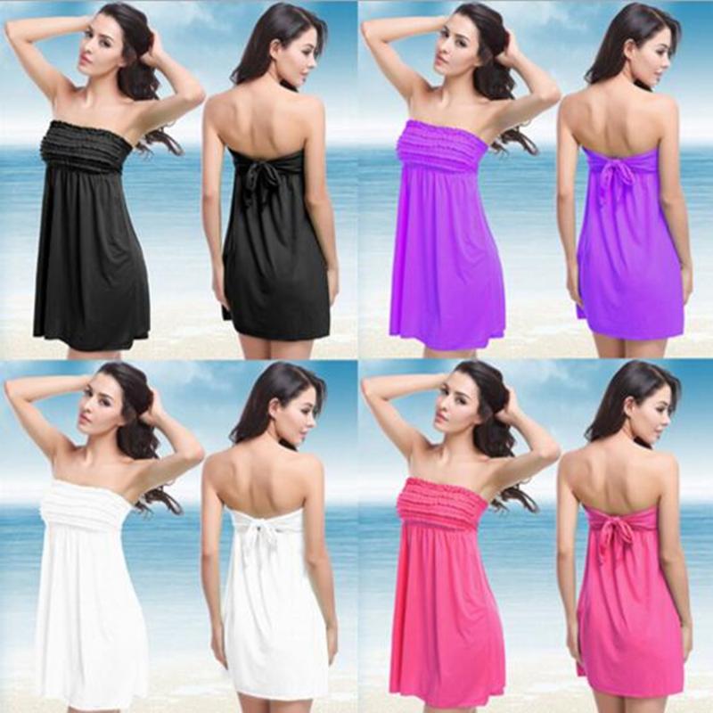 

2019 ROSIELARS 2 Sets Cover Ups Hot Sale Beach Wear Wholesale Small Ruffles Top Back Bandaged Dresses Bathing Suit Beach Wear