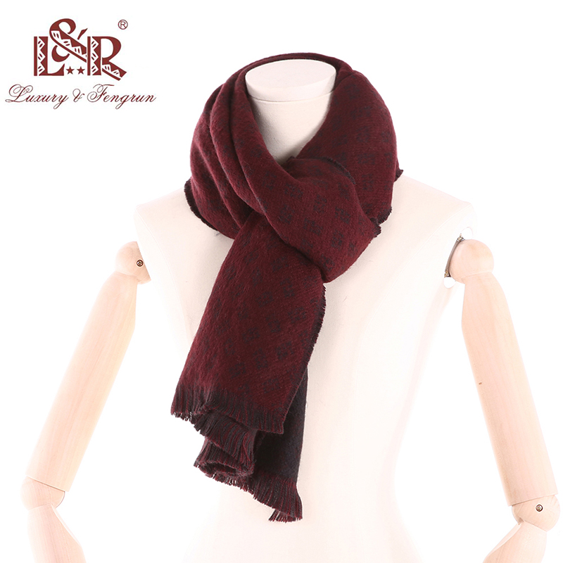 

2020 Double Sides Men Scarf Foulard Printed Winter Scarves Male Winter Cashmere Scarf Thicker Warm Shawl For Man Excharpe