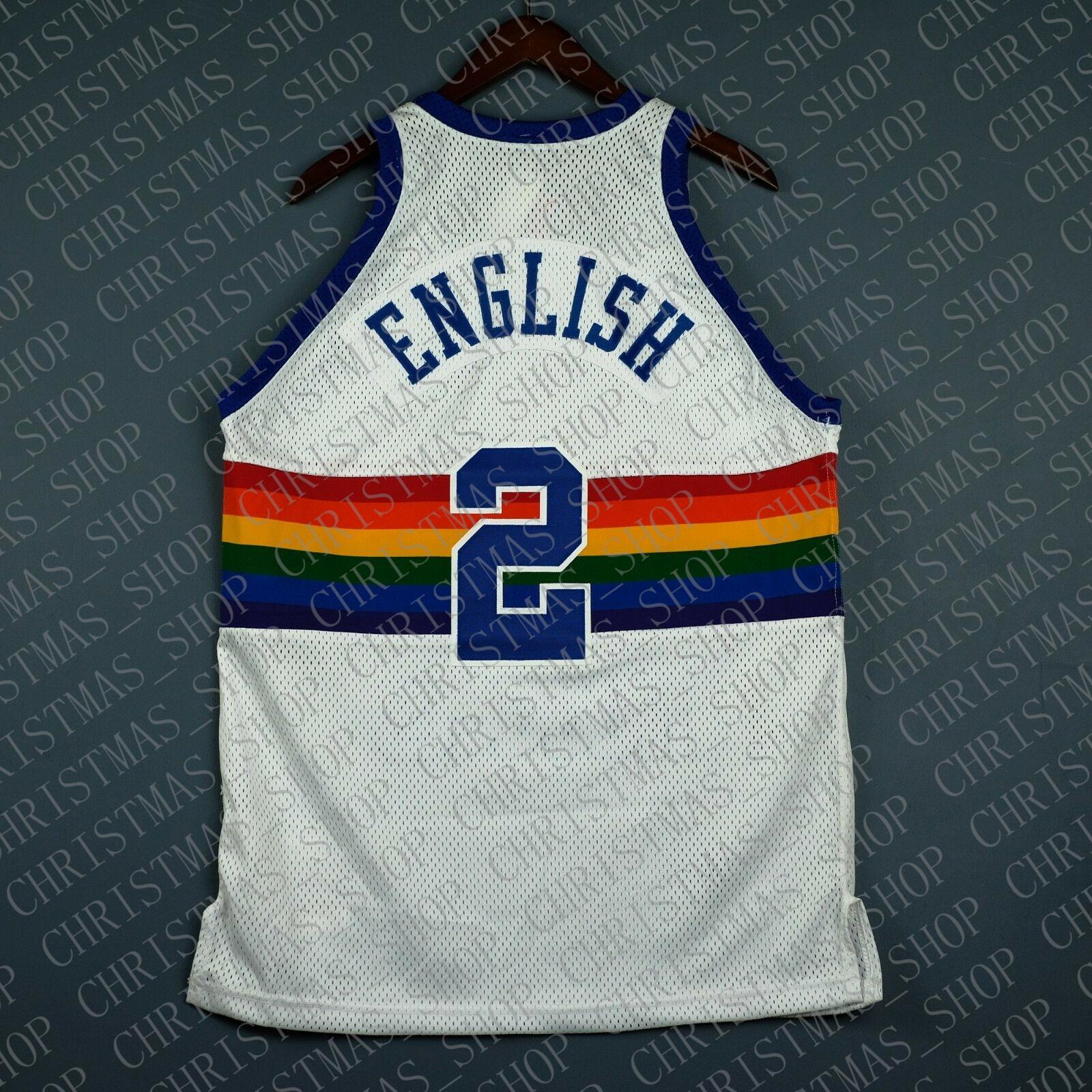 

100% Stitched Alex English Mitchell Ness 87 88 Jersey Mens Wholesale Jersey Mens Vest Size XS-6XL Stitched basketball Jerseys Ncaa, As pic