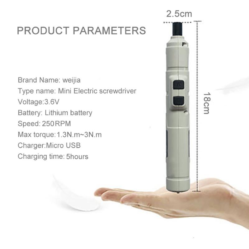 

Wowstick Style Pencil-like Mini Electrical Screwdriver Rechargeable Multifucntion Cordless Power Drill with 11pcs bits kits set