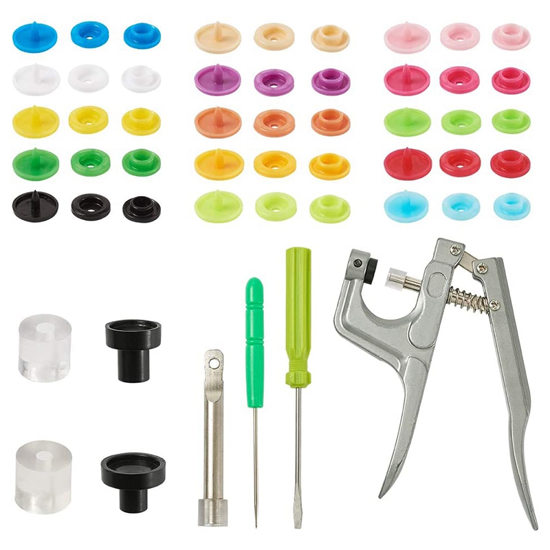 

Snap Fasteners Kit Plastic Snaps Buttons Fastener Setter Pliers Tool Set for Sewing Crafting with Storage Box Organizer