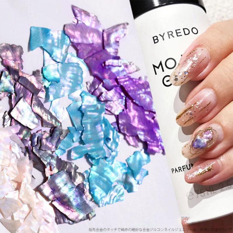 

10 Colors Nails Abalone Shell Fragments Texture Natural Sea Shell 3d Glitter Nail Art Decoration Powder Sequins Beauty Tools
