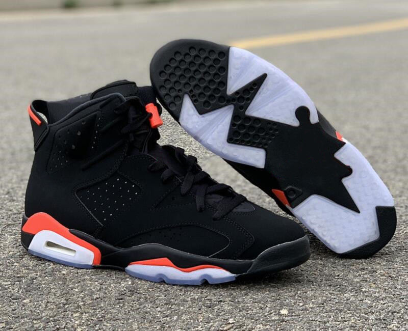 

Authentic Quality 6 Black Infrared Man Designer Basketball Shoes Hot Sale VI 2019 Release OG Woman Fashion Trainers 384664-060 Come With Box, Black infrared red