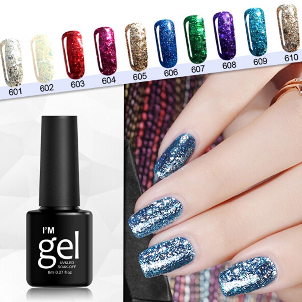 

Gel Nail 8ml Polish 1 Polish etc Soak Fashion Home UV x Profession Off Art Glitter Nail LED Shop Manicure Plastic, Type10