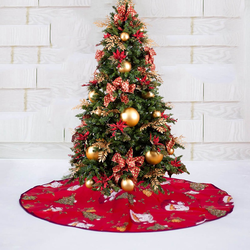 

New Printing Santa Claus Christmas Tree Skirt Christmas Tree Bottom Decoration Diameter 60cm / 90cm