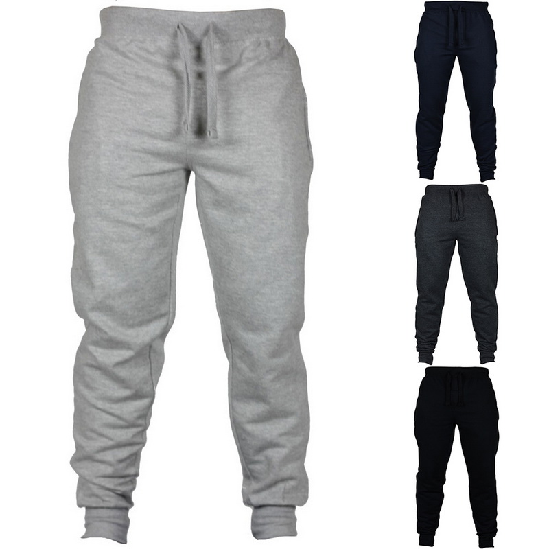 

Quality Brand Pencil Sweatpant Fall Winter Men Warm Joggers Casual Gym Pantalon Homme Fitness Trouser Workout Hip Hop Sport Pant, Black