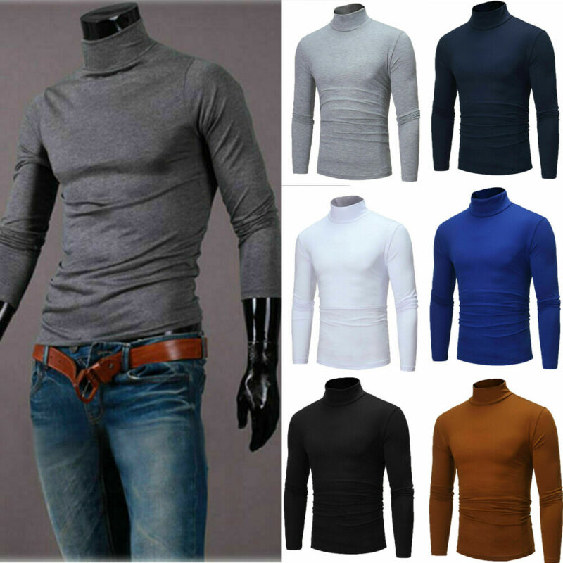 playera de cuello de tortuga para hombre