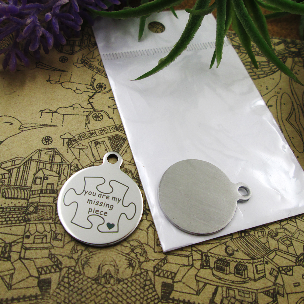 

40pcs--"you are my missing piece"stainless steel charms more style for choosing DIY Charms pendants for necklace