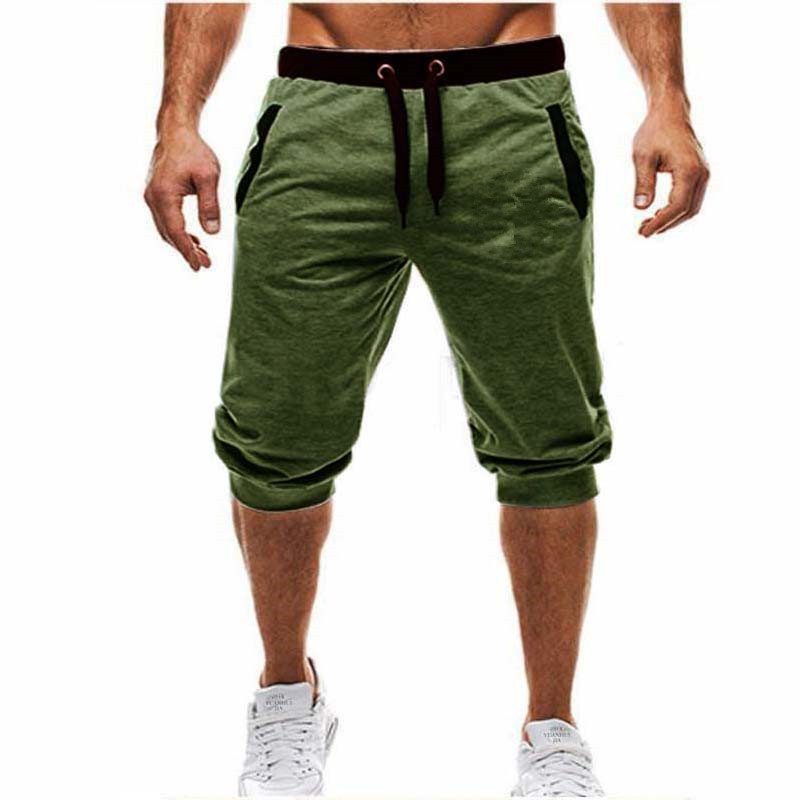 

Mens Baggy Jogger Casual Slim Harem Shorts Soft 3/4 Trousers Fashion New Brand with Logo Men Sweatpants Summer Comfy Male Shorts M-3XL, White;black
