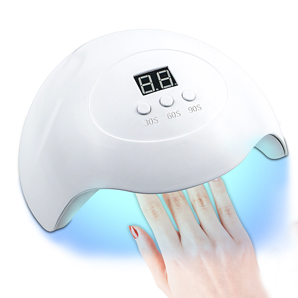 

54w uv led nail lamp with 36 pcs leds for manicure gel nail dryer drying nail polish lamp auto sensor manicure tools, Silver