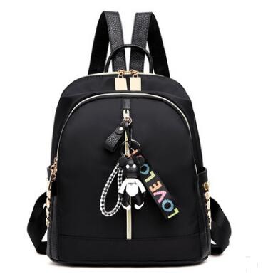 

Oxford cloth shoulder bag 2019 new Korean fashion casual bag travel bag large capacity schoolbag, Black