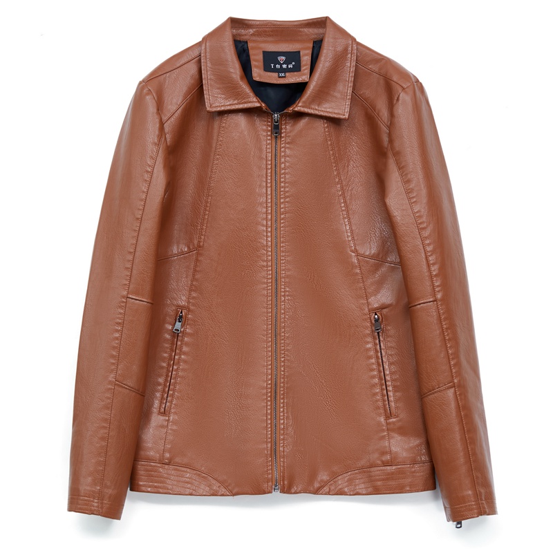 

PU Leather Suede Men Jacket Coat Spring Autumn Moto Outerwear Suits Plus Size 4XL 5XL LF2048, Black