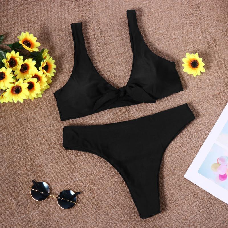 

Swimwear Women 2020 Push Up Swimsuit Plus Size Beachwear Bikini Sports Outdoor Sexy Push Up Padded Bathing Sexy Bow Bather Suit