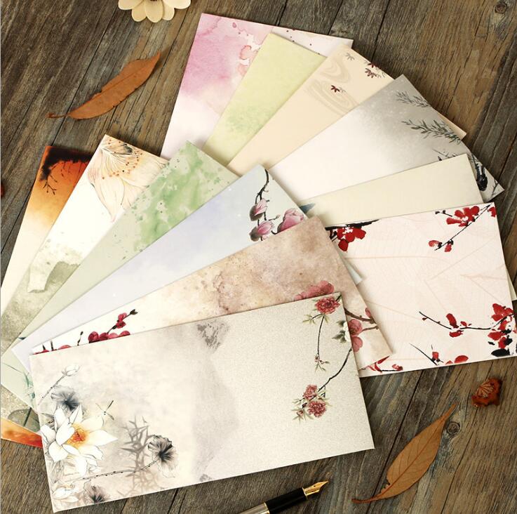 

5 pcs/lot vintage landscape envelope postcards greeting card cover paper envelopes stationery school supplies gift envelope